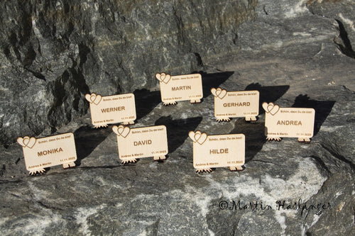 Hochzeitsnamensschild - ab € 6,00