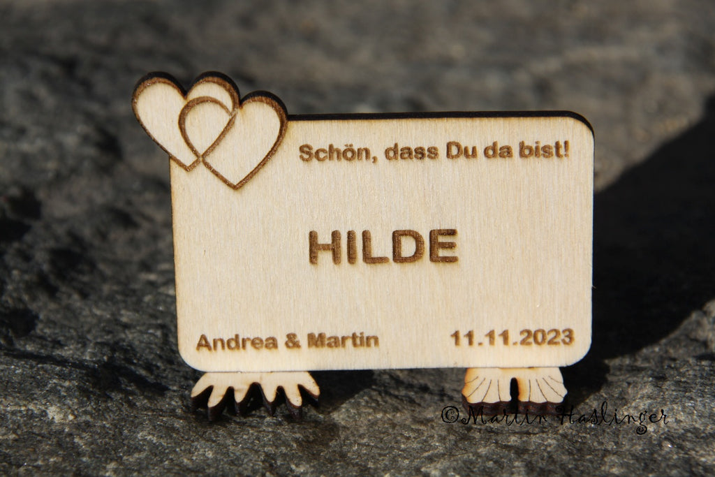 Hochzeitsnamensschild - ab € 6,00