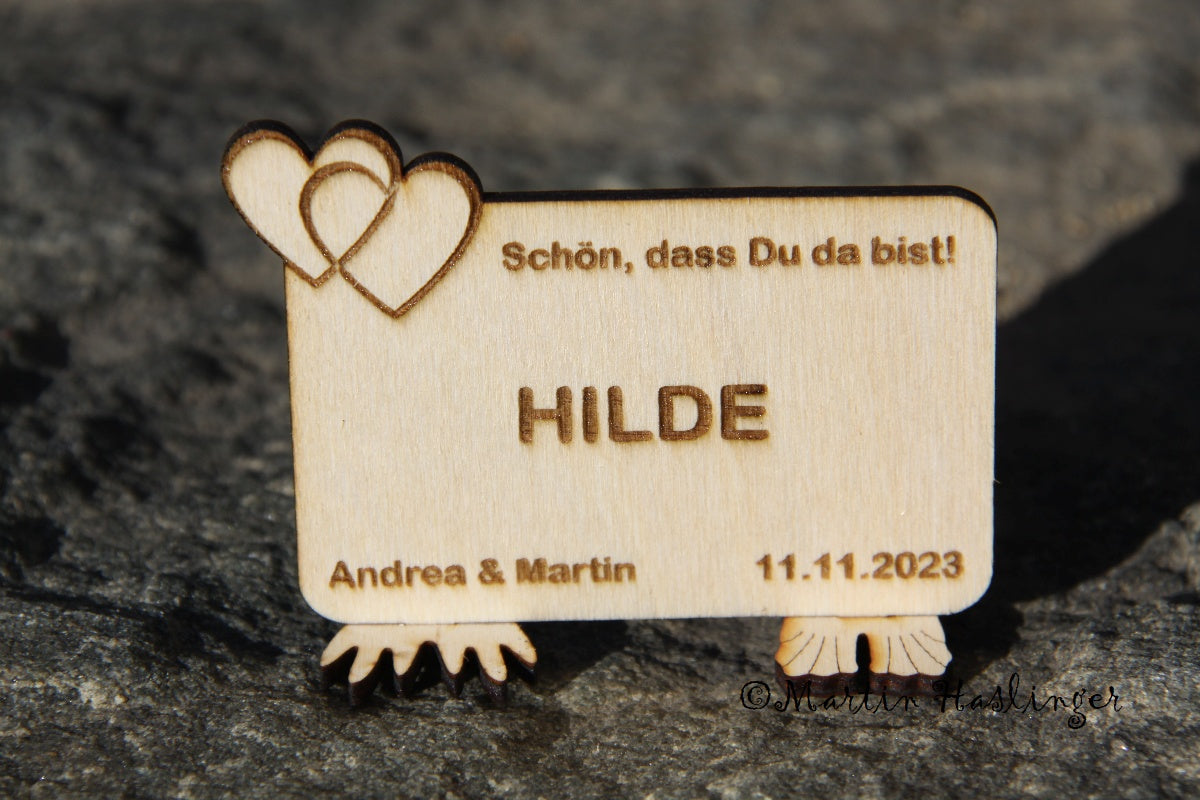 Hochzeitsnamensschild - ab € 6,00
